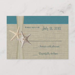 Beach Amore Teal Response Card