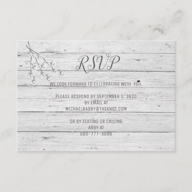 Beach Anchor Destination Response/RSVP Card (Front)