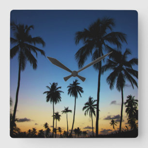 Beach And A Coastal Village Praia Do Forte Square Wall Clock