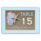 Beach and Burlap Wedding Table Numbers Cards