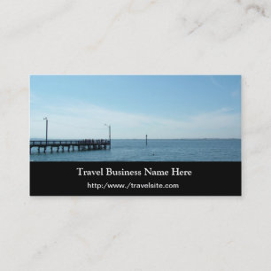 Beach and deck, travel business card