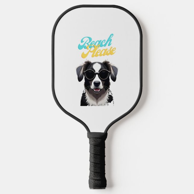 Beach and Dogs Pickleball Paddle (Front)