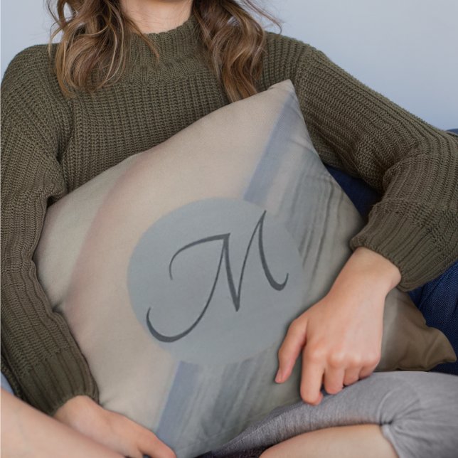 Beach and Dunes Monogramed Throw Pillow (Creator Uploaded)