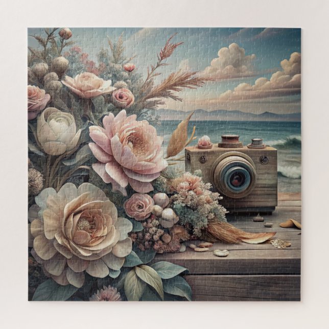 Beach and Floral Puzzle (Vertical)