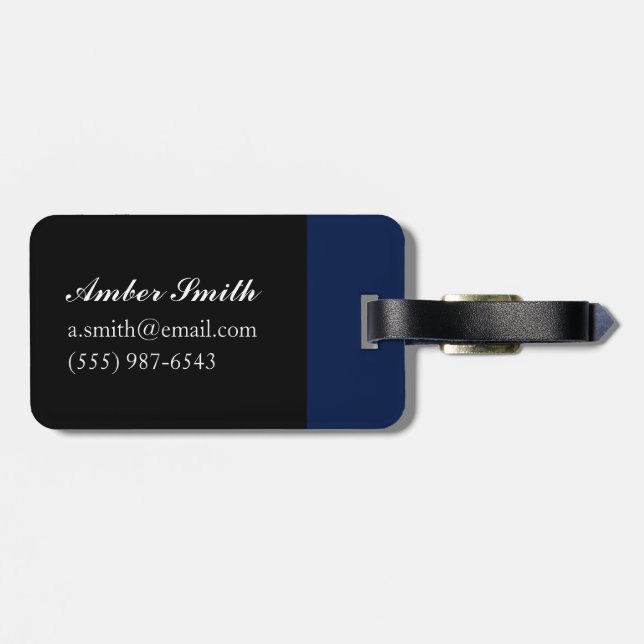 Beach and Mountains Nerja 2001 Luggage Tag (Back Horizontal)