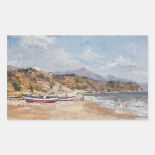 Beach and Mountains Nerja 2001 Rectangular Sticker