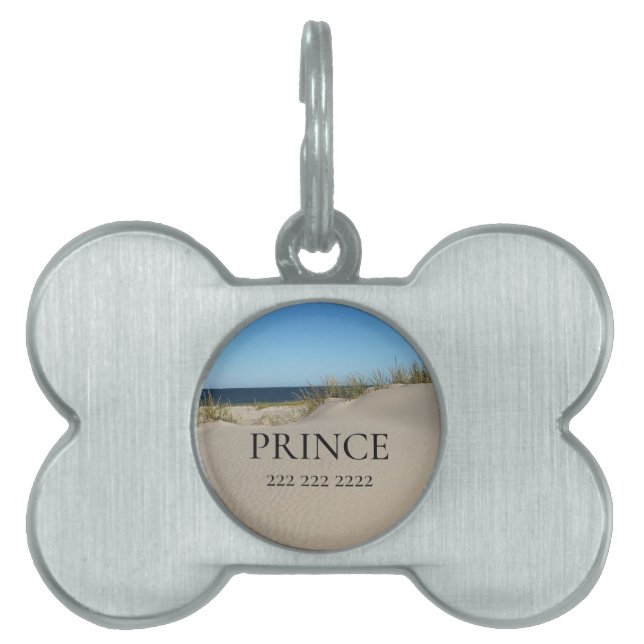 Beach and Ocean Pet ID Tag (Front)