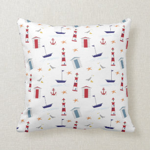 Beach and ocean themed cushion