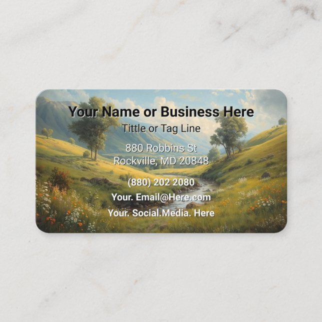 Beach and Palm Trees Business Card Personal (Front)