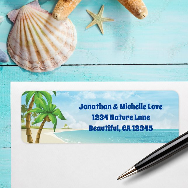 Beach and Palm Trees Tropical Address (Creator Uploaded)