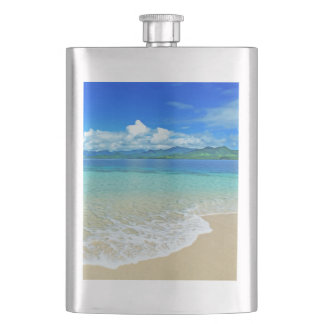 Beach and Sea Hip Flask