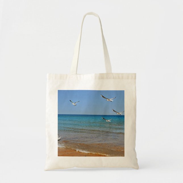 Beach and Seagulls Tote Bag (Front)