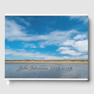 Beach and Sky Funeral Guest Book