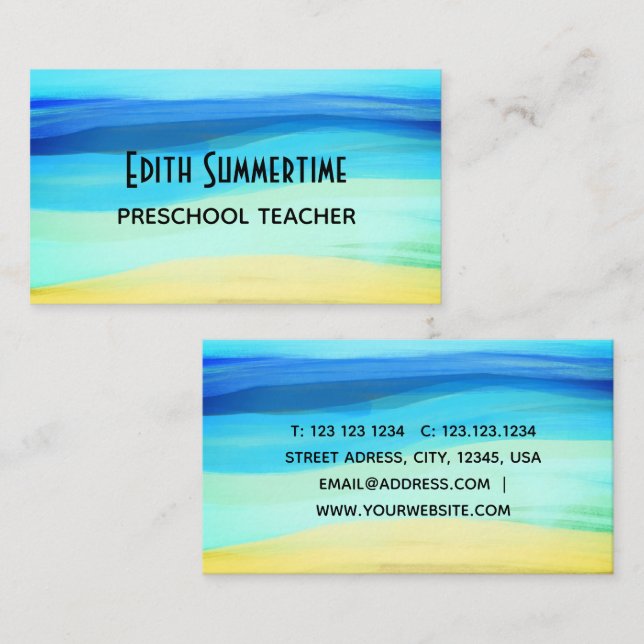 Beach and summer feelings business card (Front/Back)