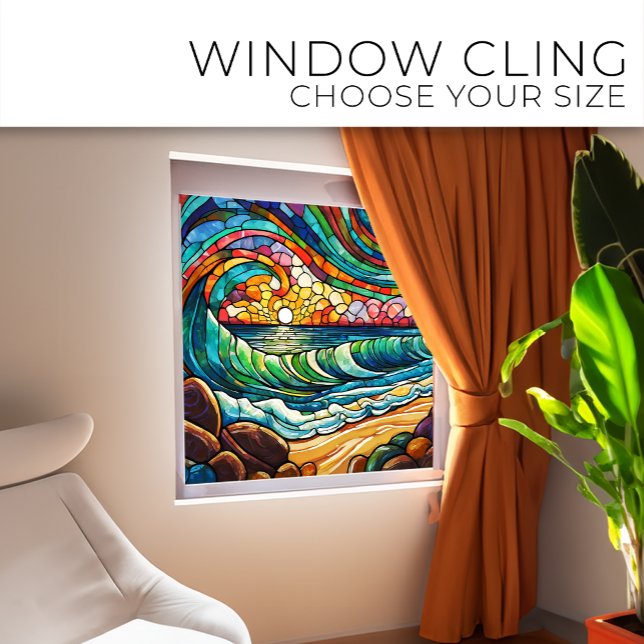 Beach and waves Stained glass art (Creator Uploaded)