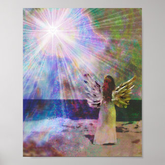 Beach Angel of Light Wall Art Print