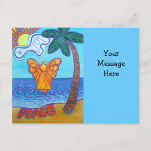 Beach Angel Postcard with Custom Personal Message
