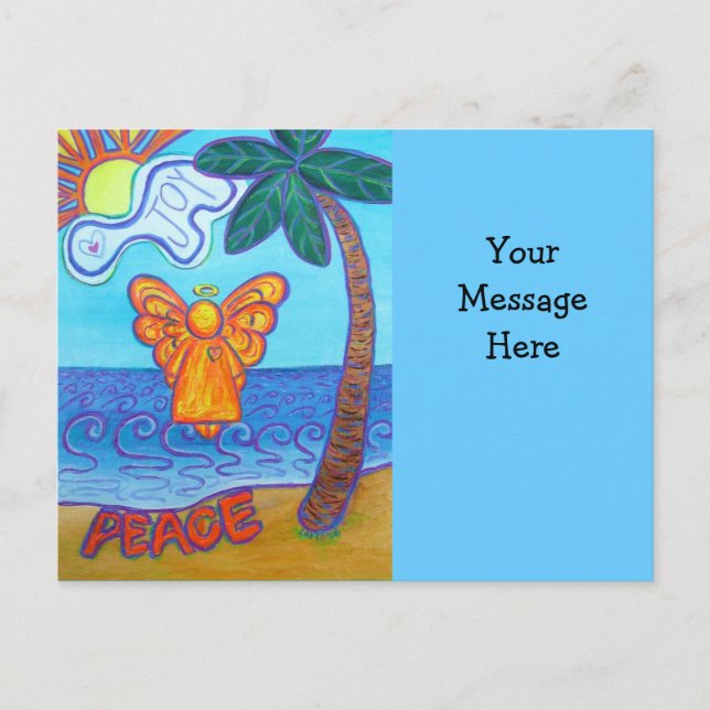 Beach Angel Postcard with Custom Personal Message (Front)