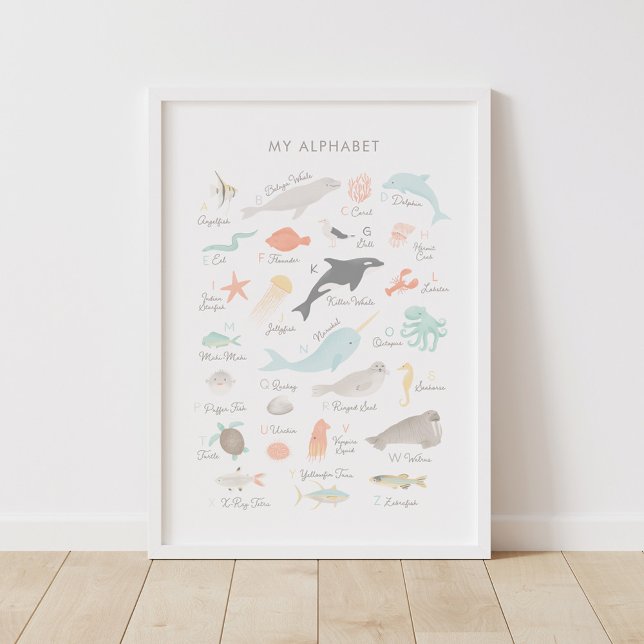 Beach Animal Alphabet Nursery Decor (Creator Uploaded)