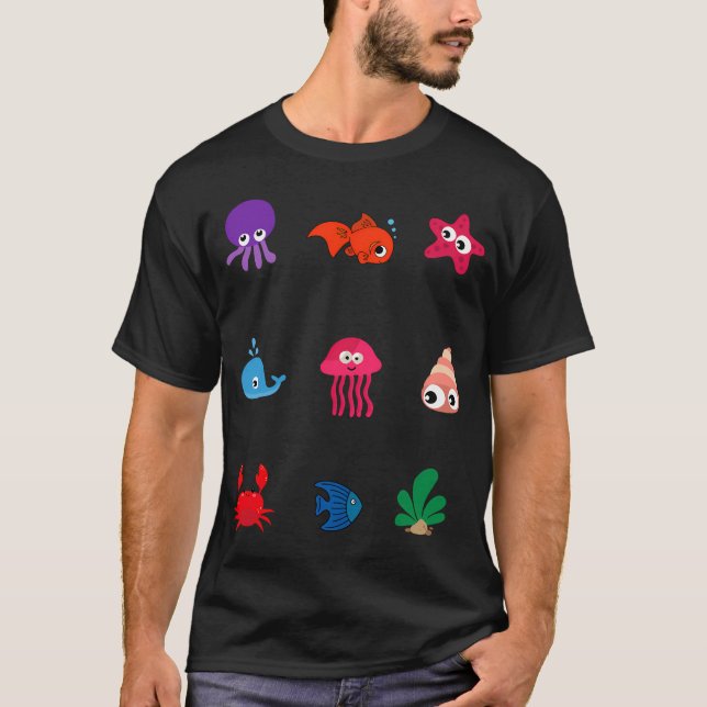 Beach animals cute . T-Shirt (Front)