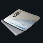 Beach Antique Anchor Personalised Laptop Sleeve<br><div class="desc">An old-fasioned anchor graphic with a rope entwining it from an antique type book placed on a photograph of morning beach with customisable recipient's initial. A beautiful design for all who love the ocean.</div>