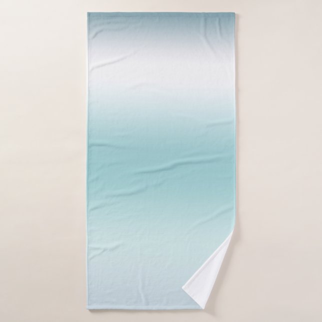 Beach Aqua Blue Ombre Bath Towel (Bath Towel)