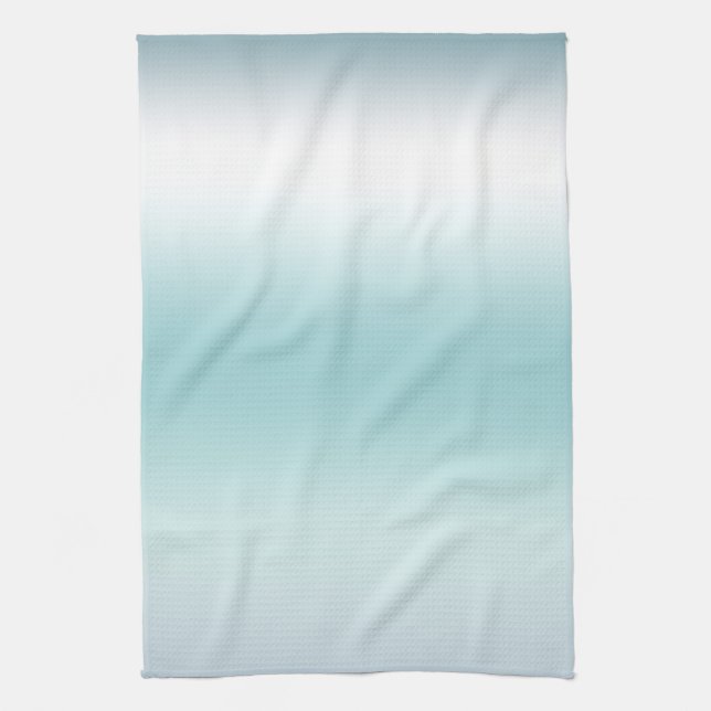 Beach Aqua Blue Ombre   Tea Towel (Vertical)