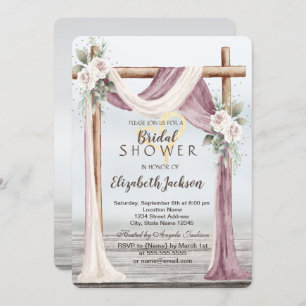 Beach Arbor Bridal Shower Invitation