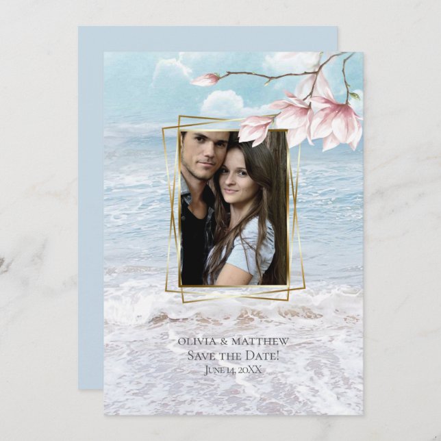 Beach Arbor Elegant Seaside Invitation (Front/Back)