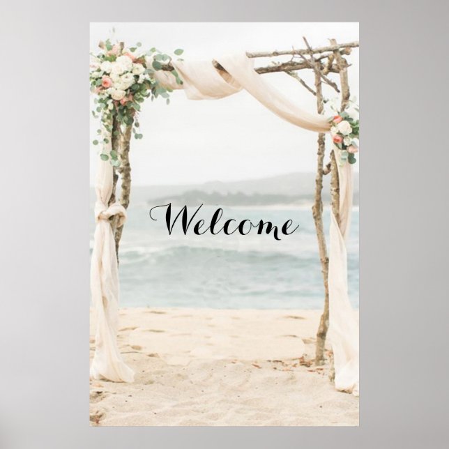 Beach Arbor Seating Chart or Welcome Sign (Front)