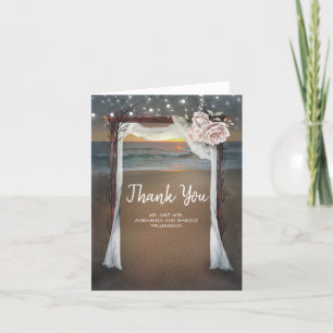 Beach Arbor Wedding Thank You