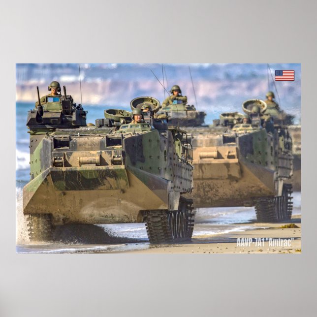 BEACH ARMOR - Assault Amphibious Vehicle Poster (Front)