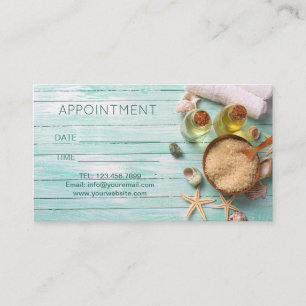 Beach Aromatherapy Massage therapy SPA Appointment Card