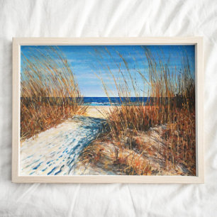 Beach Art - Beautiful Sand Dunes Painting   Poster