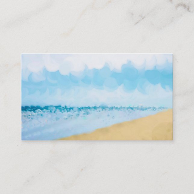beach art custom business card template (Front)