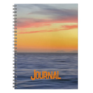 Beach Art Ocean Sunset Colourful Journal
