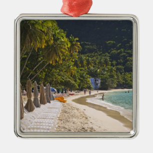 Beach at Cane Garden Bay, Island of Tortola Metal Tree Decoration