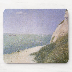 Beach at Honfleur by Georges Seurat, Vintage Art Mouse Pad