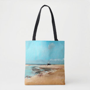 Beach at Low Tide(Mouth of the River), Edgar Degas Tote Bag