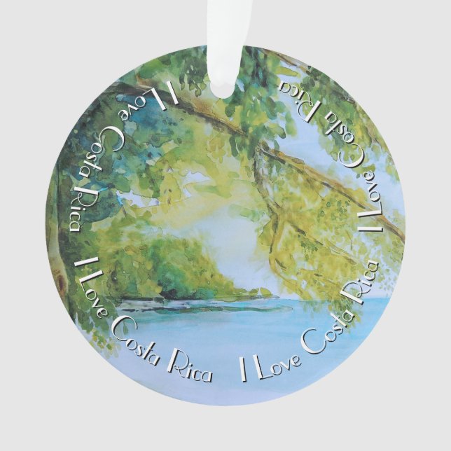 Beach at Manuel Antonio Costa Rica Ornament (Front)