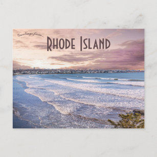 Beach at Newport Rhode Island Postcard