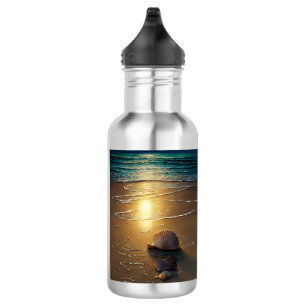 Beach at Sunset with Shells 532 Ml Water Bottle