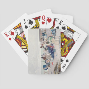 Beach at Yport, 1878 (oil on canvas) Playing Cards