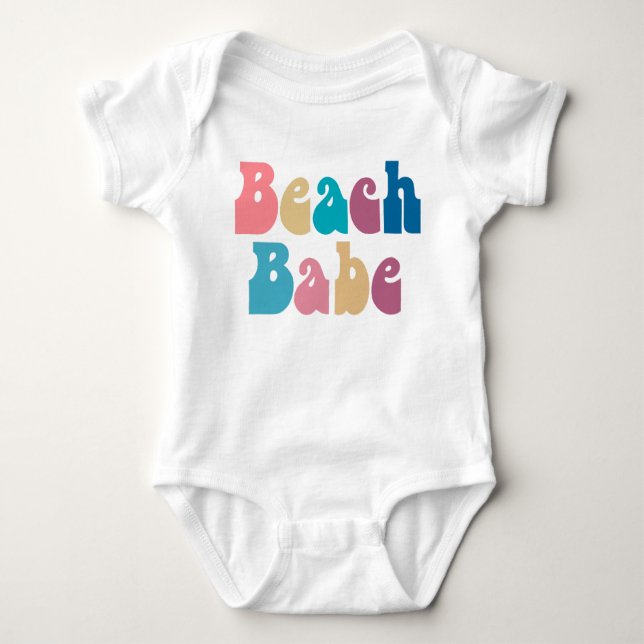 Beach Babe Baby Bodysuit (Front)