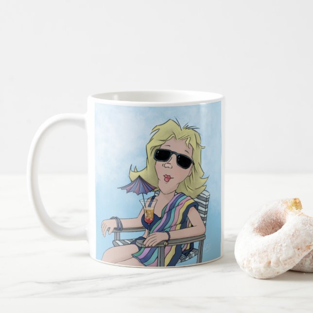 Beach Babe Coffee Mug (With Donut)