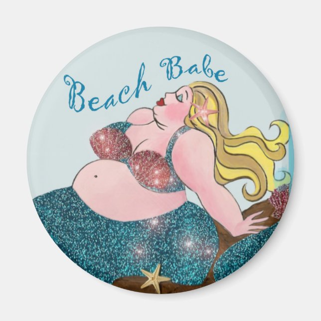 Beach Babe Mermaid magnets (Front)