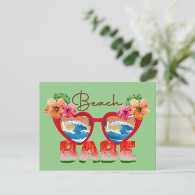 Beach Babe Postcard (Standing Front)