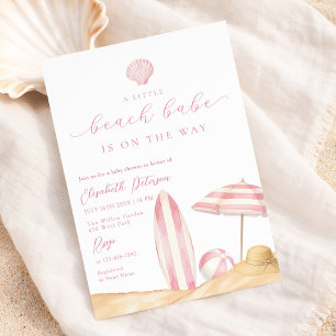 Beach Babe Summer Baby Shower Invitation