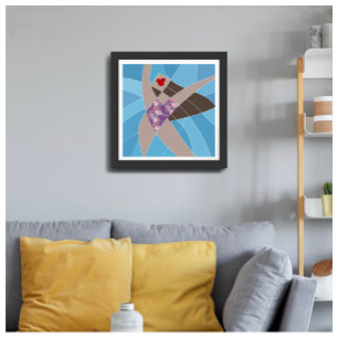 Beach Babe Swimsuit Model Glam Fashion Art Photo Print