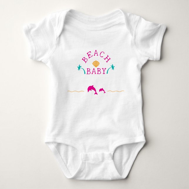 Beach Baby Baby Bodysuit (Front)